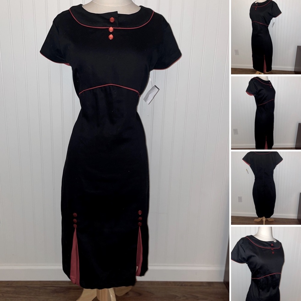 {Glam Couture} Black & Red Wiggle Dress